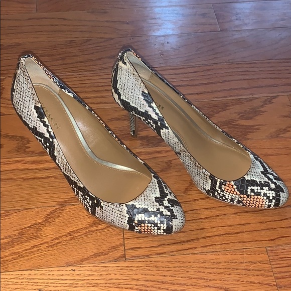Like NWOT Coach Snakeskin Heels!! - Picture 2 of 8